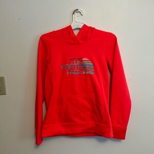 The North Face bright orange hoodie. Women’s small